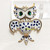 Crown Trifari Brooch Precious Pets Owl Pin Enamel Bird Jewelry Vintage Designer Gift