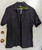 Liz Claiborne Shirt Black Blouse Button Pocket Top Slim Fit Fashion NOS NWT Gift