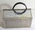 Jet Black Lucite Purse Silver Basket Weave Bag Flip Top Satchel Vintage Mid Century Fashion Mirror Handbag Gift
