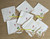 Rooster Martini Glass Cocktail Napkin Set Embroider Chicken Needlepoint Bird Cloth Vintage Mid Century Linen Gift Lot 7