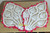 Hot Pink Leaf Crochet Doily White Linen Vintage Handicraft Homemade Cloth Gift Lot 2 Doilies