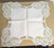 Battenberg Lace Bride Handkerchief White Doily Machine Openwork Hankie Vintage Wedding Linen Bridal Hanky Gift