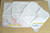 Embroider Applique Flower Handkerchief Pink Purple Blue Floral Hankie Vintage Mid Century Linen Hanky Gift Lot 3