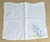 Blue Embroider Mother Handkerchief Mother's Day Mom Mommy Floral Hankie Vintage Mid Century Linen Mama Hanky Gift