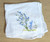 Blue Embroider Mother Handkerchief Mother's Day Mom Mommy Floral Hankie Vintage Mid Century Linen Mama Hanky Gift