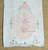 Sheer Window Embroider Hand Towel Pink Applique Flower Guest Linen Vintage Floral Cloth Gift