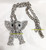 Juliana D&E Elephant Puppet Pendant Necklace Silver Black Filigree Jewelry Vintage DeLizza Elster Designer Fashion Gift