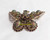 Amethyst Purple Frosted Glass Butterfly Brooch Fancy Iridescent Pin Vintage Fashion Jewelry Mid Century Gift