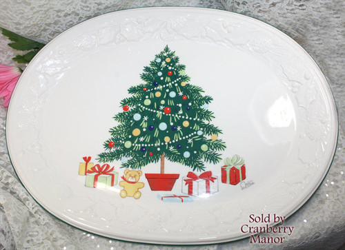 Saltera Himark Japan Christmas Tree Platter Vintage Designer China