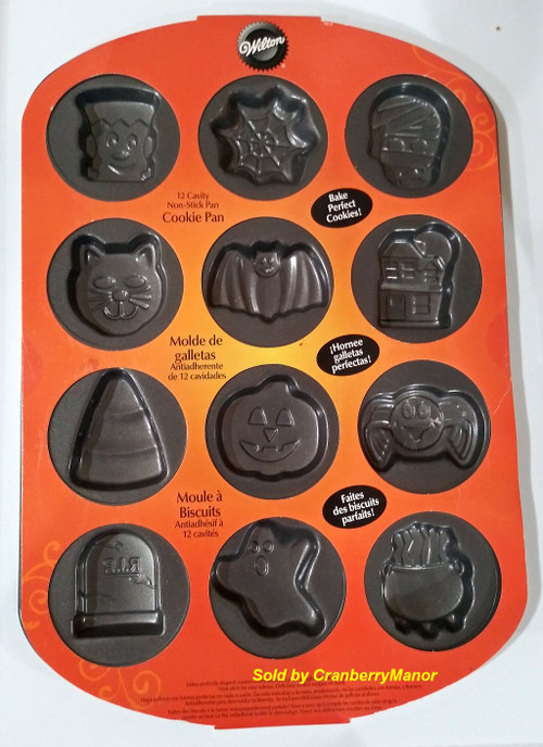 Wilton Halloween Non-Stick Cookie Mold Pan, NIB