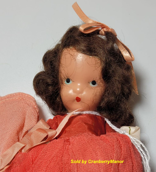Nancy Ann Storybook Doll Bisque Toy Porcelain Red Dress Vintage