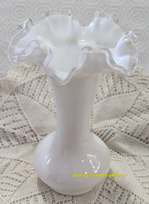 フェントン　アンティークガラス　小物入れ　Fenton silver crest フェントン アンティークガラス 小物入れ Fenton silver crest