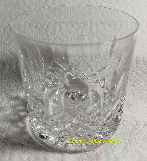 Waterford Lismore Cut Crystal Old Fashioned Vintage Designer Glass