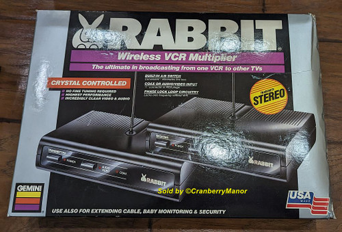 Gemini Rabbit Wireless VCR Multiplier VC500 Stereo Transmitter Vintage ...