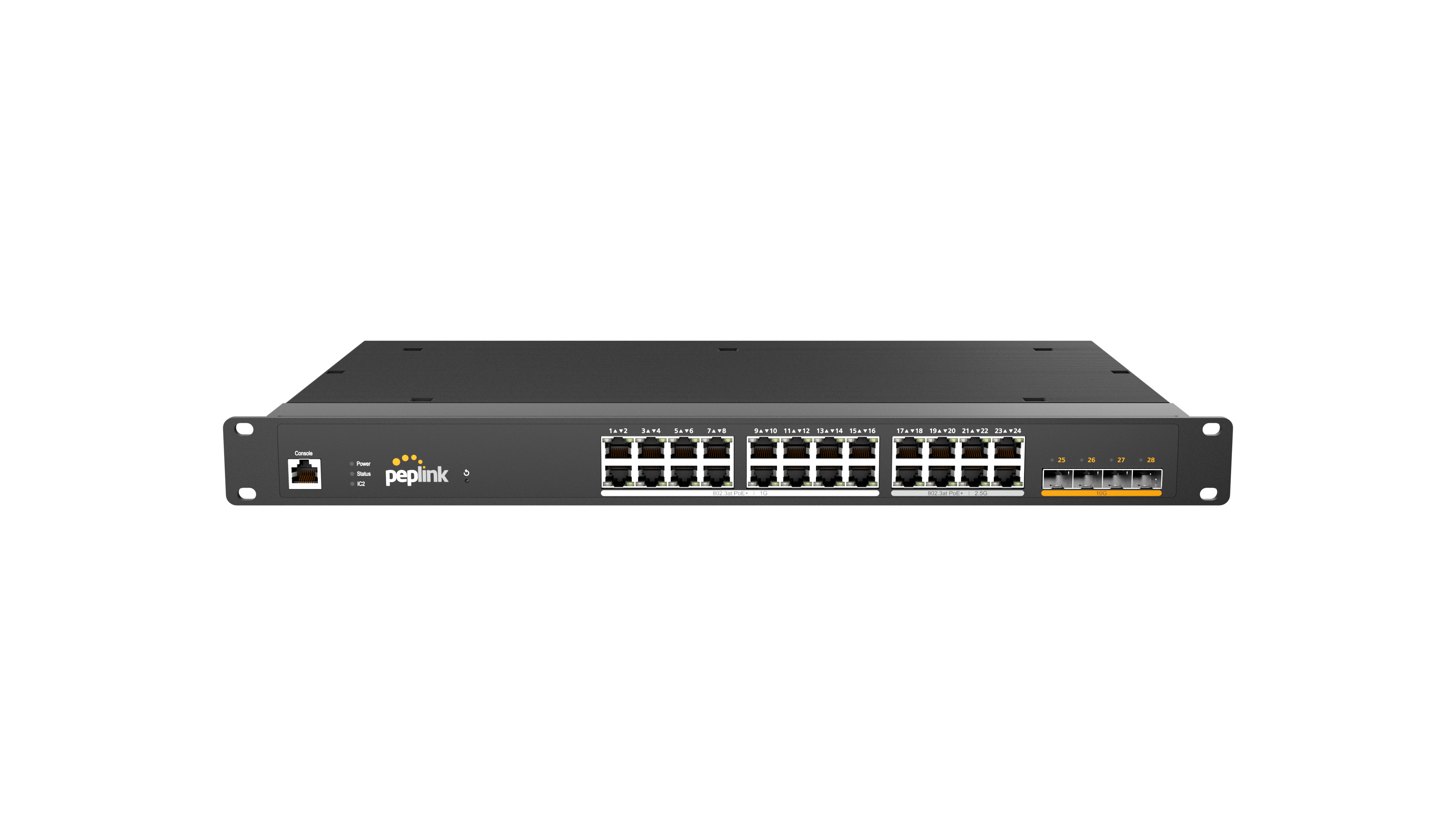 Peplink 24 Port RUGGED (partial 2.5G) PoE Switch | PLS-R-24-H2G-250W