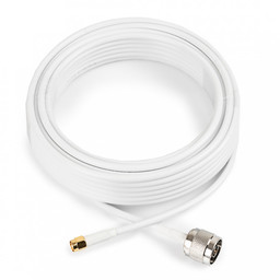 CAB-147 | 3m HDF195 White with N(m) to SMA(m) (Nickel plated)