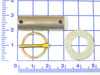 DECK REAR HINGE KIT 1 PAIR PIN, WASHERS & LINCH PINS