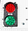 SG20B-12RG-LED: LIGHT ASSY, INSIDE, RED/GREEN, BLACK BODY, 12V, LED