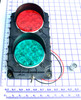 SG20B-24RG-LED: LIGHT ASSY, INSIDE, RED/GREEN, BLACK BODY, 24V, LED, W/ SWITCH