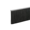 BRUSH, SLIM, 1/2", DOOR SEAL, 10'-2" LG, RIGID W/STEELBACKER