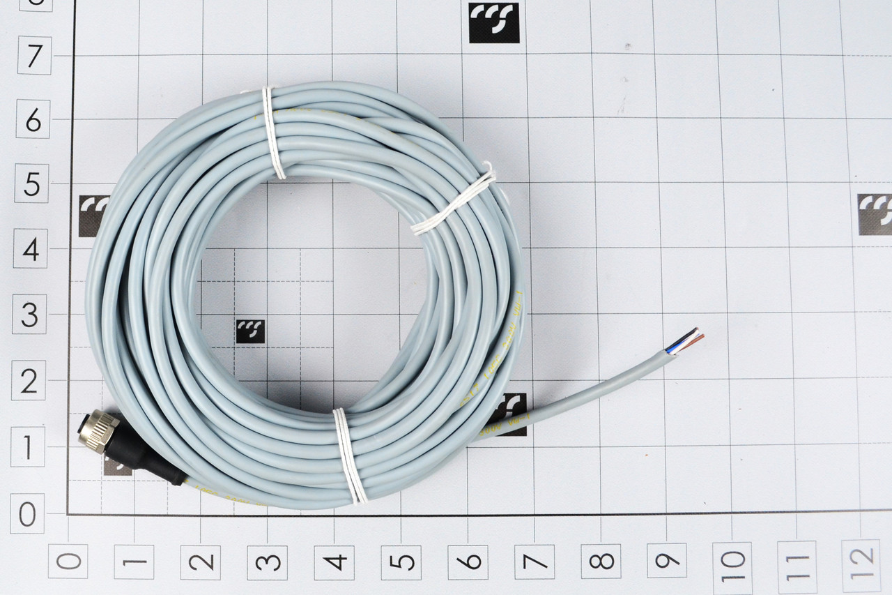 0-012-154: CABLE, M12, 4 PIN, STRAIGHT, PHOTOEYE/LIGHT CURTAIN,15M/50'