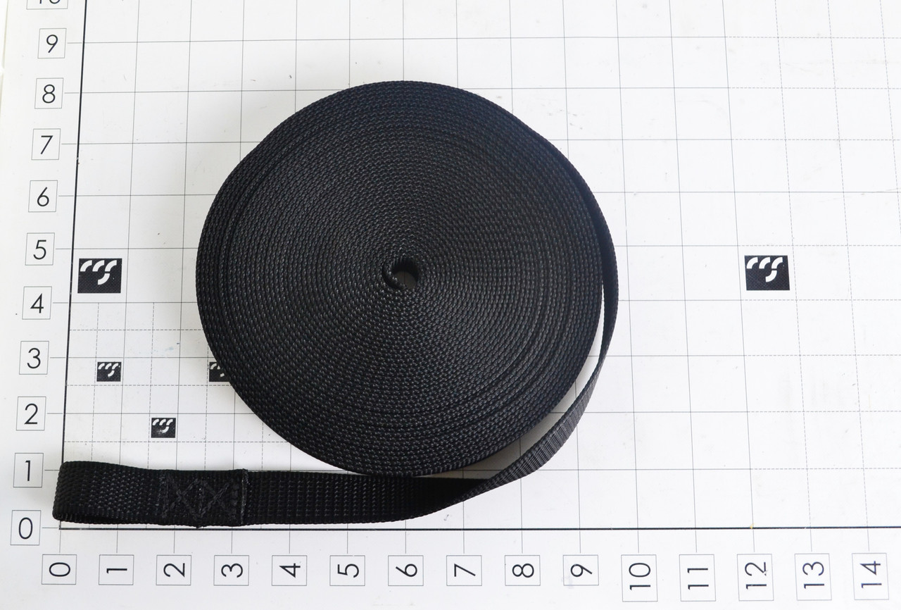 1255-14K: PULL DOWN STRAP, 1" BLK NYLON, 14' OA HT DOOR HT /R-H 8000XL