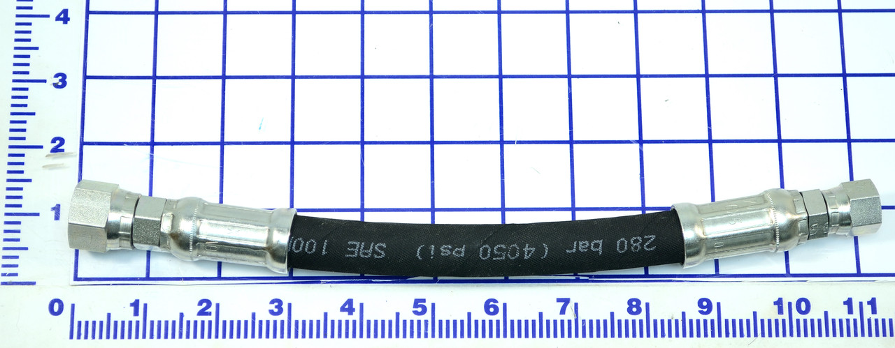 313-544: CYLINDER HOSE ASSY 3/8" 100R16 11.25"L9/16-18JICF X3/4-16JICF