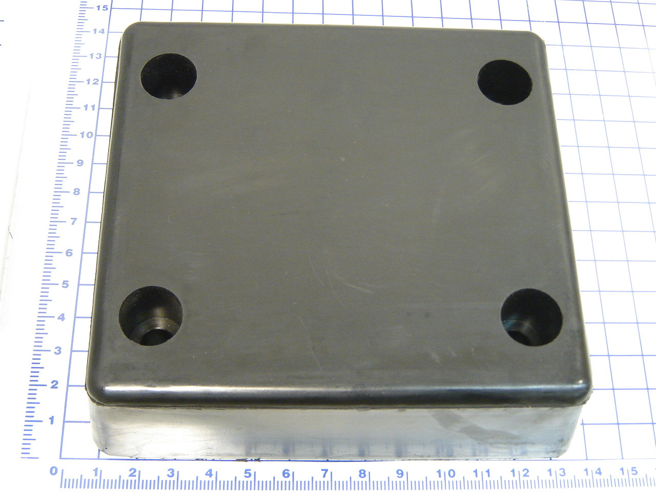 5567B01: BUMPER, MOLDED 12 X 13 X 4 W/4-HOLE