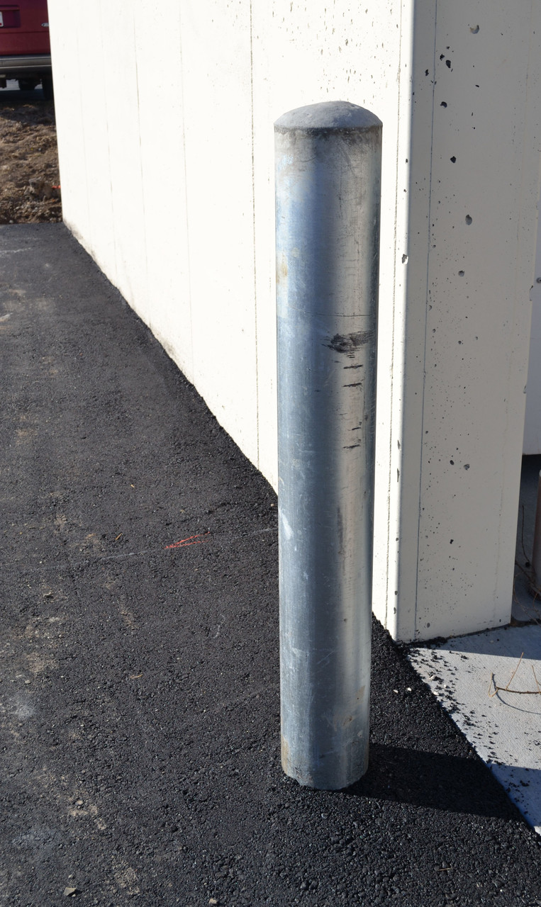 DB-204-000: DOOR BOLLARD, 4" DIA, SOLD BY THE INCH W/GRAY FINISH