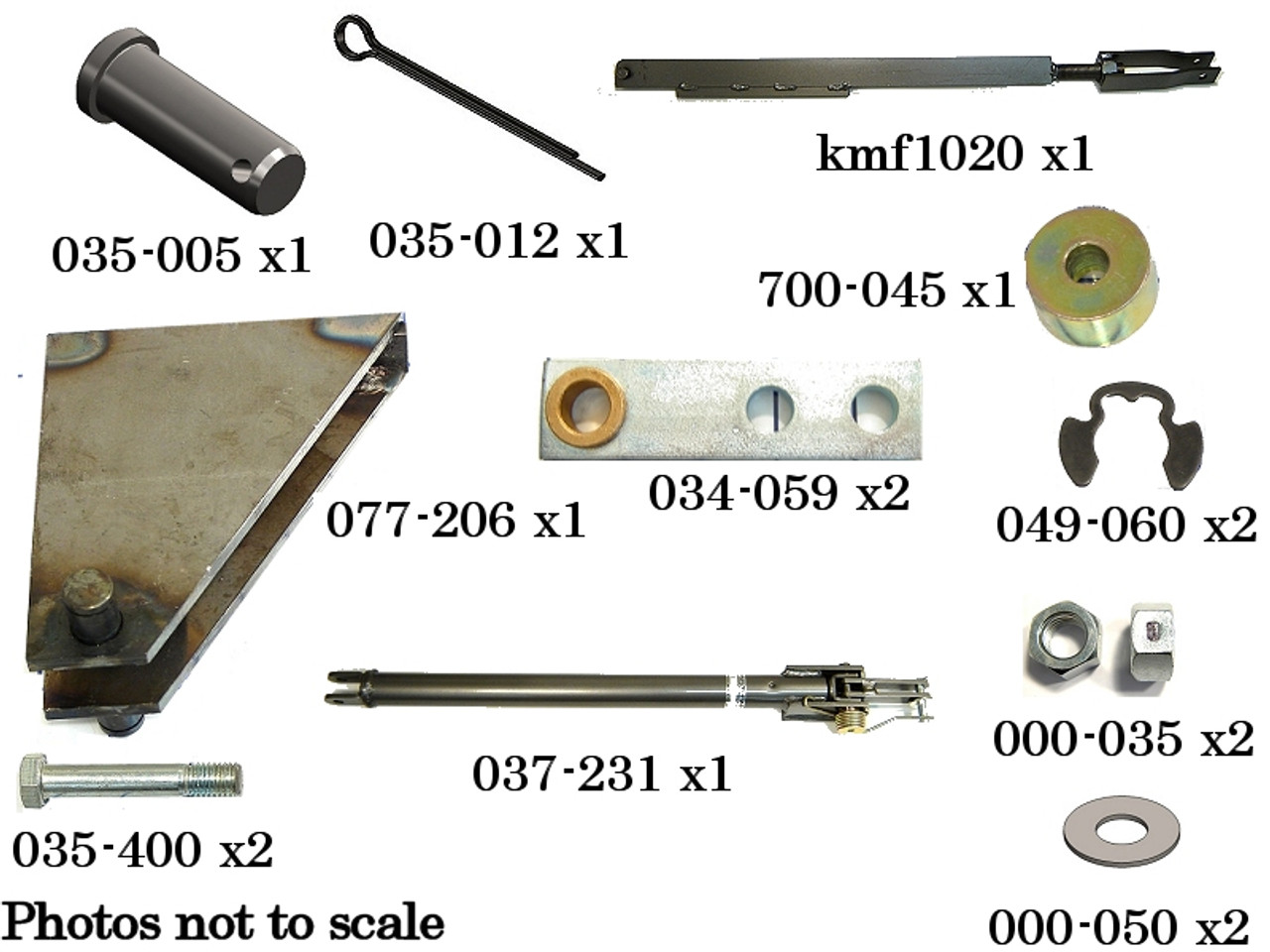 KMF1050: 6' MECH. WALKOUT LIP KIT W/O SHOCK. W/ HANGER BRKT