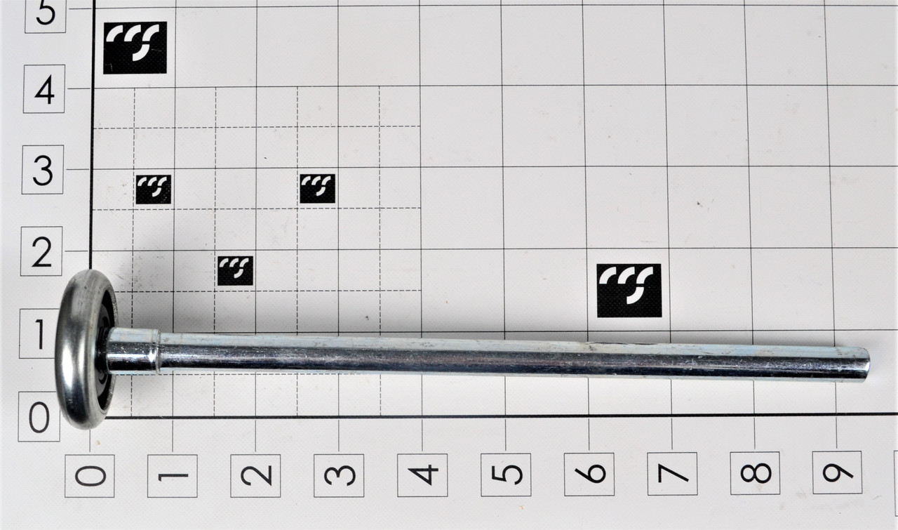 MFD-R2X10: ROLLER, STEEL, 2", 9" STEM, 10 BALL, ZINC PLATED