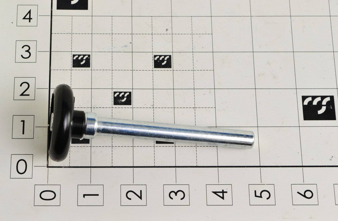 MFD-RN2X4B: ROLLER, NYLON, 2", 4" STEM, 11 BALL, BLACK, ZINC PLATED