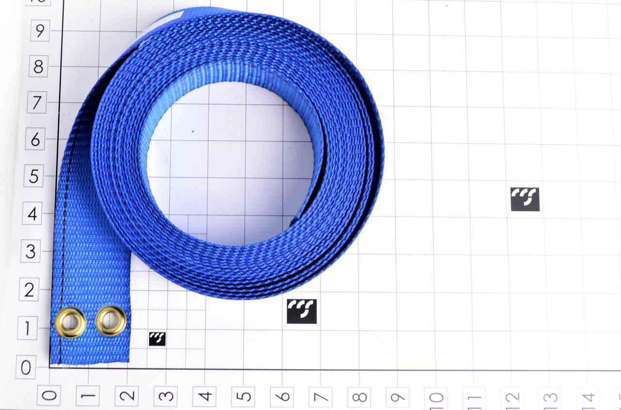 MFD-SB-112: STRAP, TENSION, BLUE, 2", 31.5' LG, MAX DOOR HEIGHT 12'