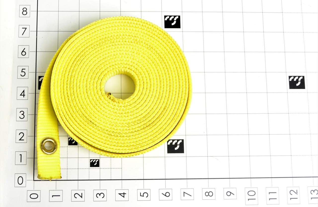 MFD-SY-112: STRAP, COUNTER WT, 18' OAL, 1" YELLOW, MAX DOOR HEIGHT OF 12'