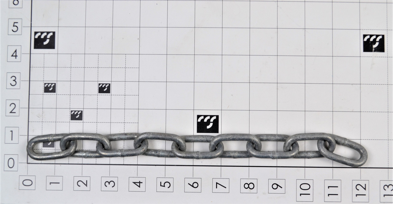 3/16" PROOF COIL CHAIN GALV 9 LINKS