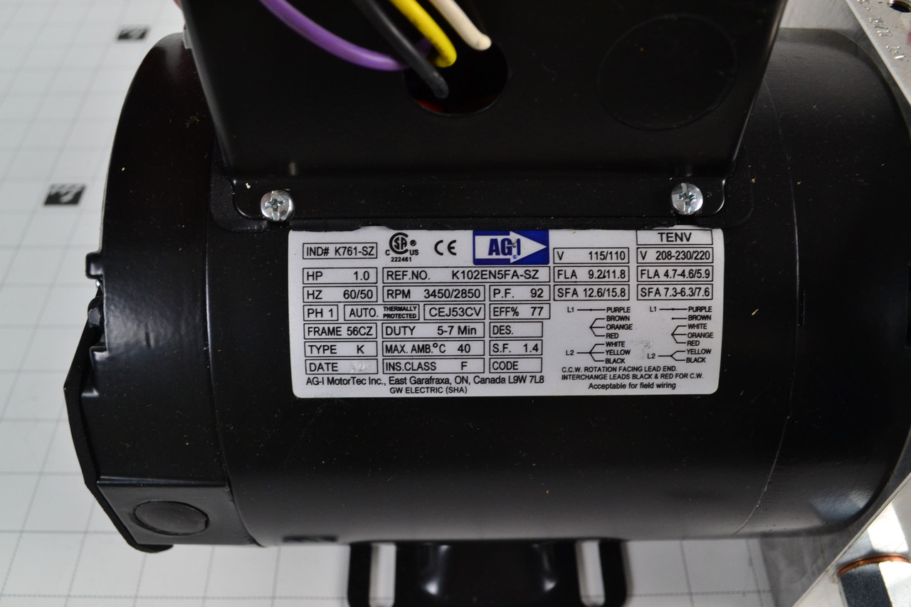 HYDP2-1PH-2: HIGHFLOW MOTORPUMP ASSY 110/ 230V 1PHASE 1HP2.3GPM 2GALTANK