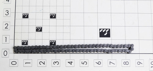 16600030: CHAIN ASSY, ENCODER, 17", 68P, #25, PLASTIC