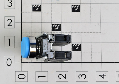 0-011-077: PUSH BUTTON ASSY, BLUE, 2NO RYTEC PREDADOR