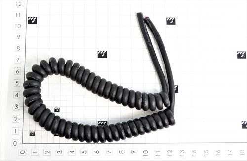 0-704-075: COIL CORD, 4 WIRE, 24", BLACK