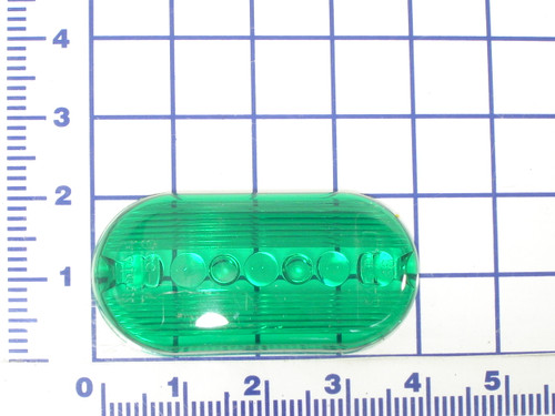 823-112: LENS, GREEN OVAL