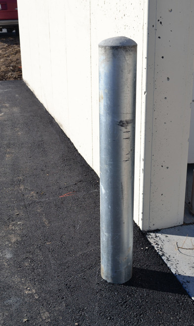 DB-204-000: DOOR BOLLARD, 4" DIA, SOLD BY THE INCH W/GRAY FINISH