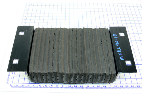 MFRL410-18: BUMPER, LAMINATED 4-1/2 DEEP ACTUALFACE 10H X 14WW/2 ANGLES