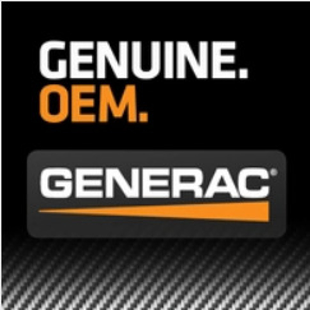 Black and Orange Generac Logo for Genuine OEM Generator Parts