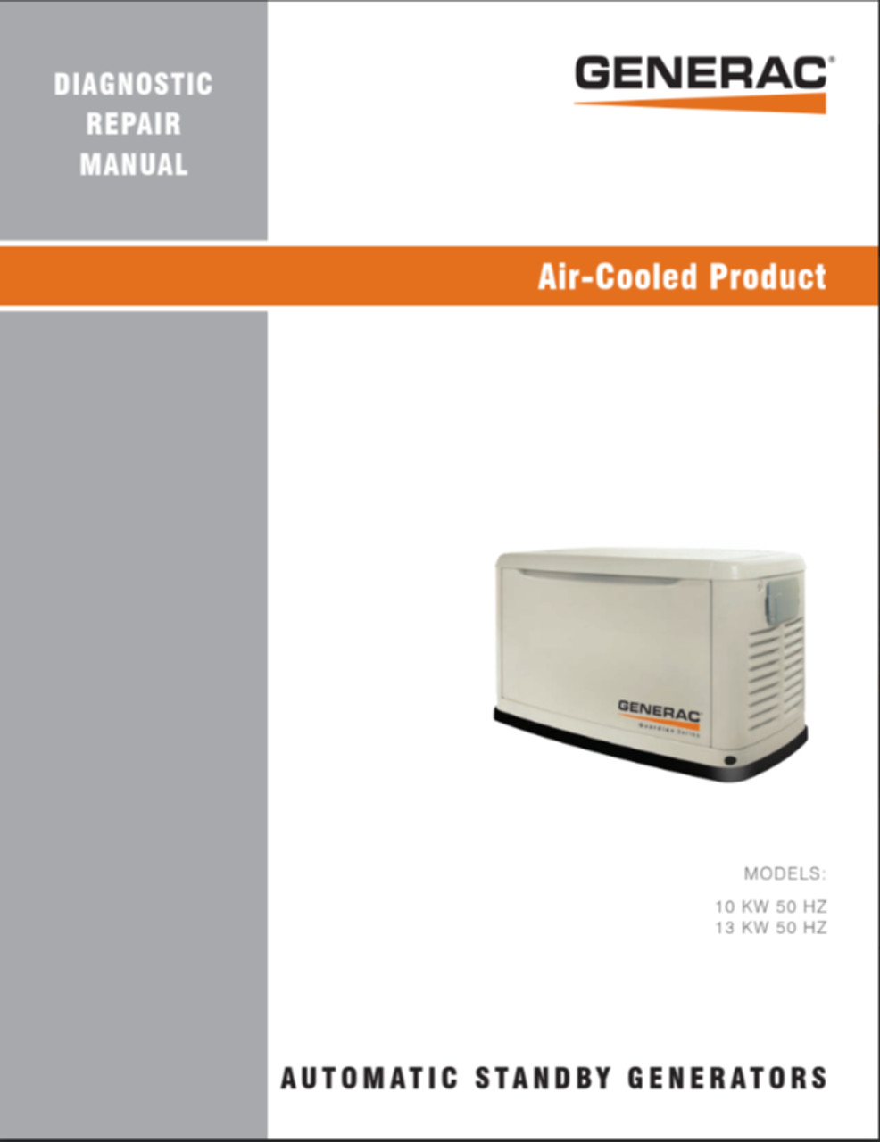 Generac 0H5774 Diagnostic Repair Manual Cover