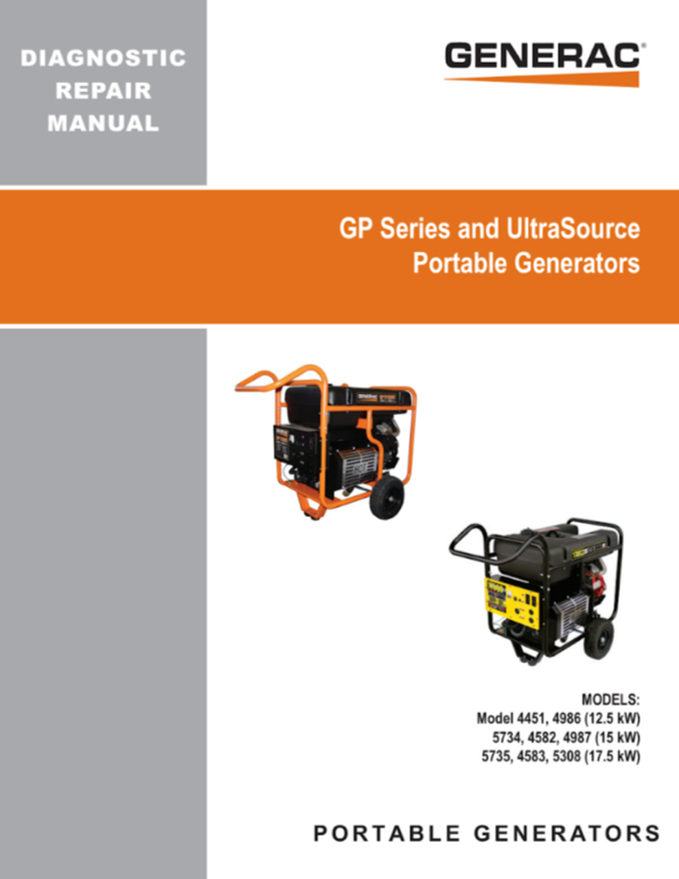 Generac 0F7713 Diagnostic Repair Manual