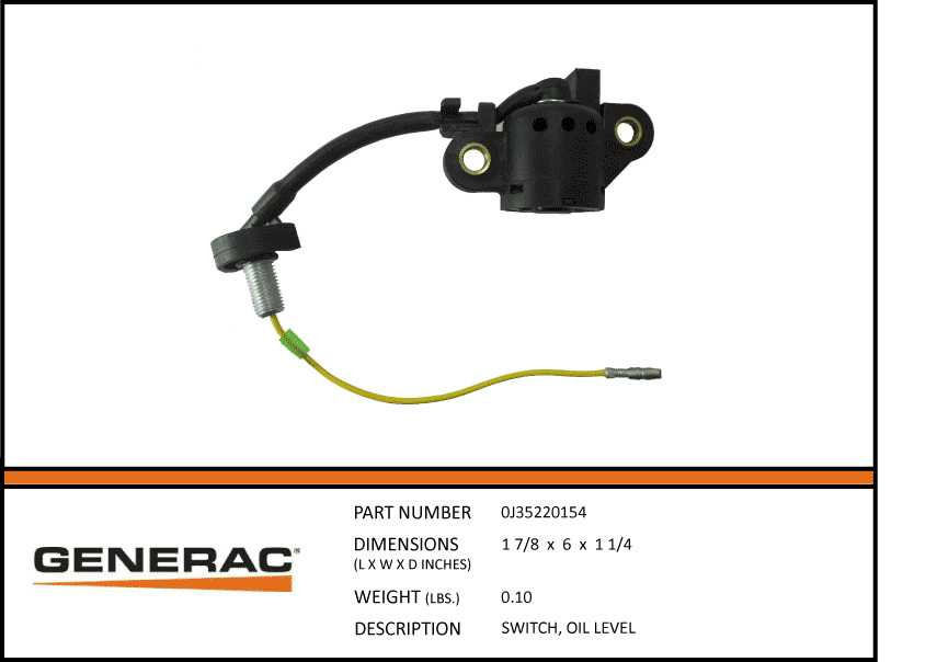 Generac 0J35220154 Oil Level Switch