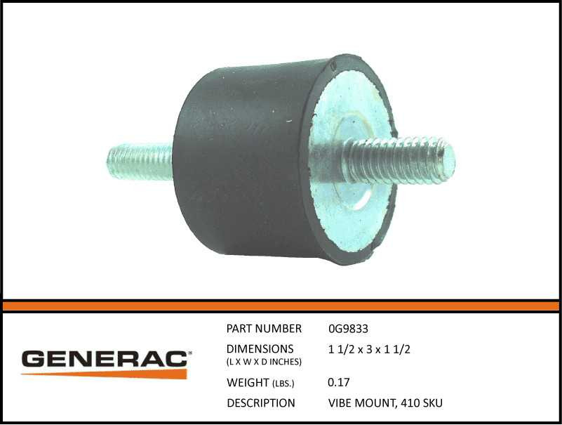 Generac 0G9833 410 SKU Vibration Mount