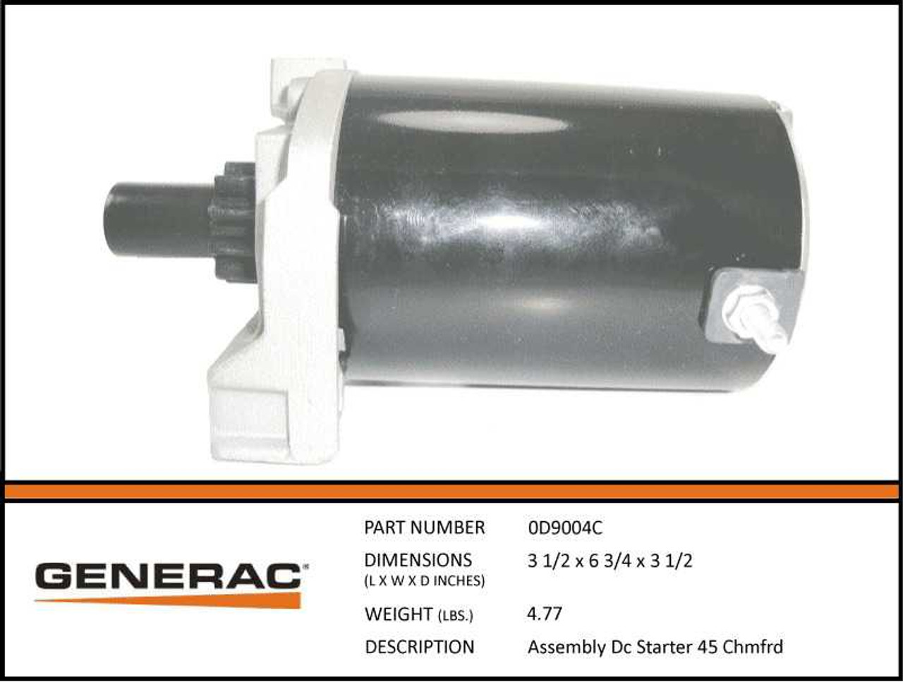 Generac 0D9004C Obsolete Starter Moment