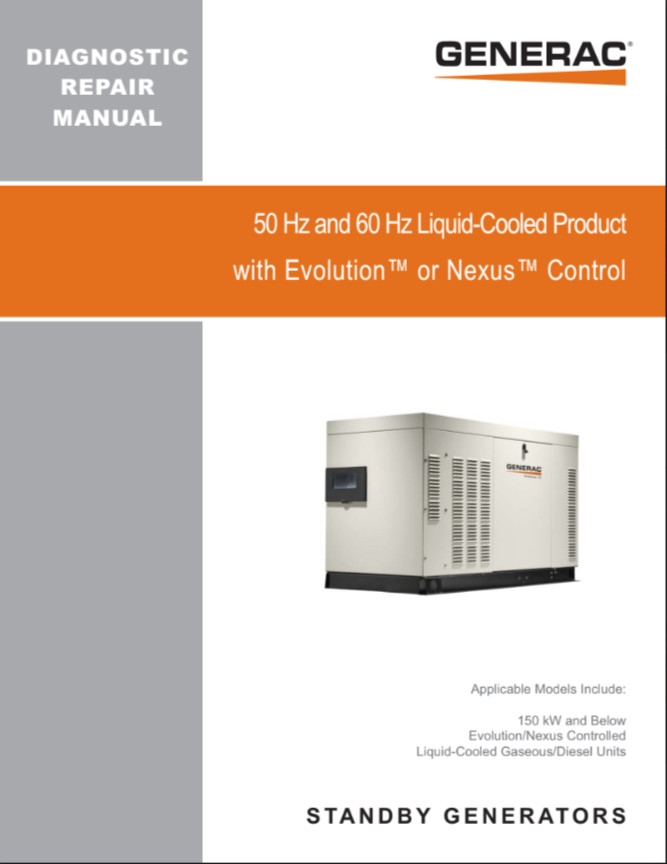 Generac 0J1195 Diagnostic Repair Manual (Free to Download)