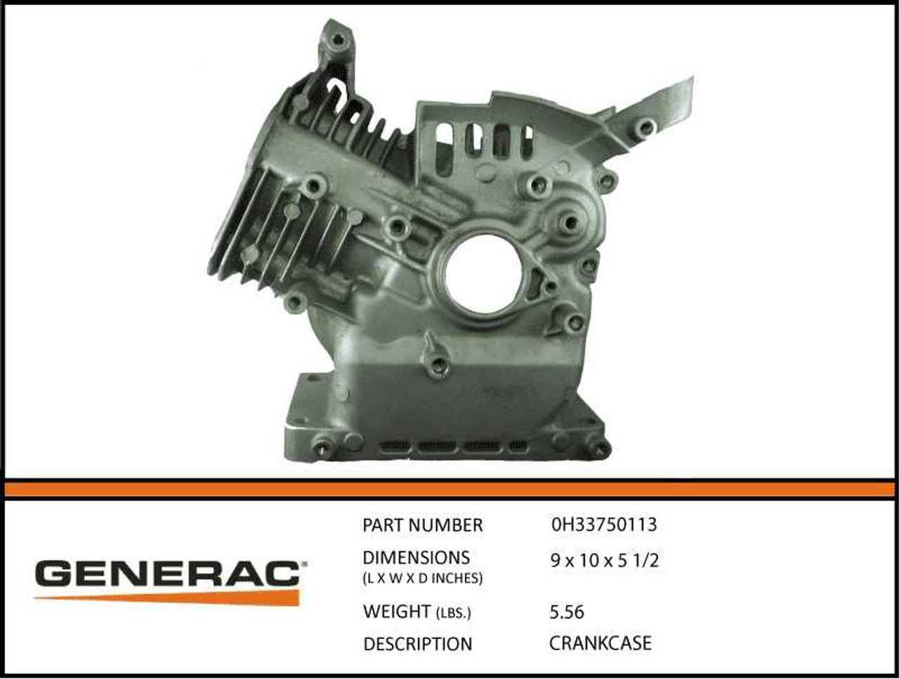 Generac 10000004372 Crankcase